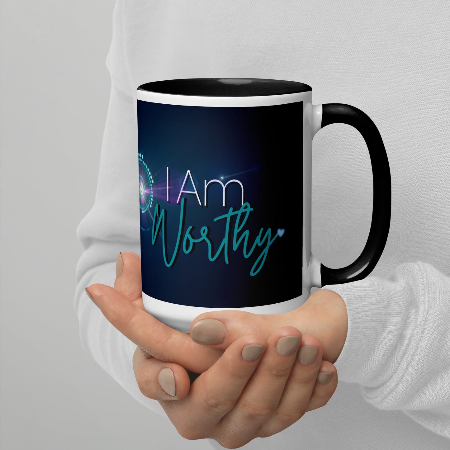 Mug with Color Inside ~ I Am Worthy