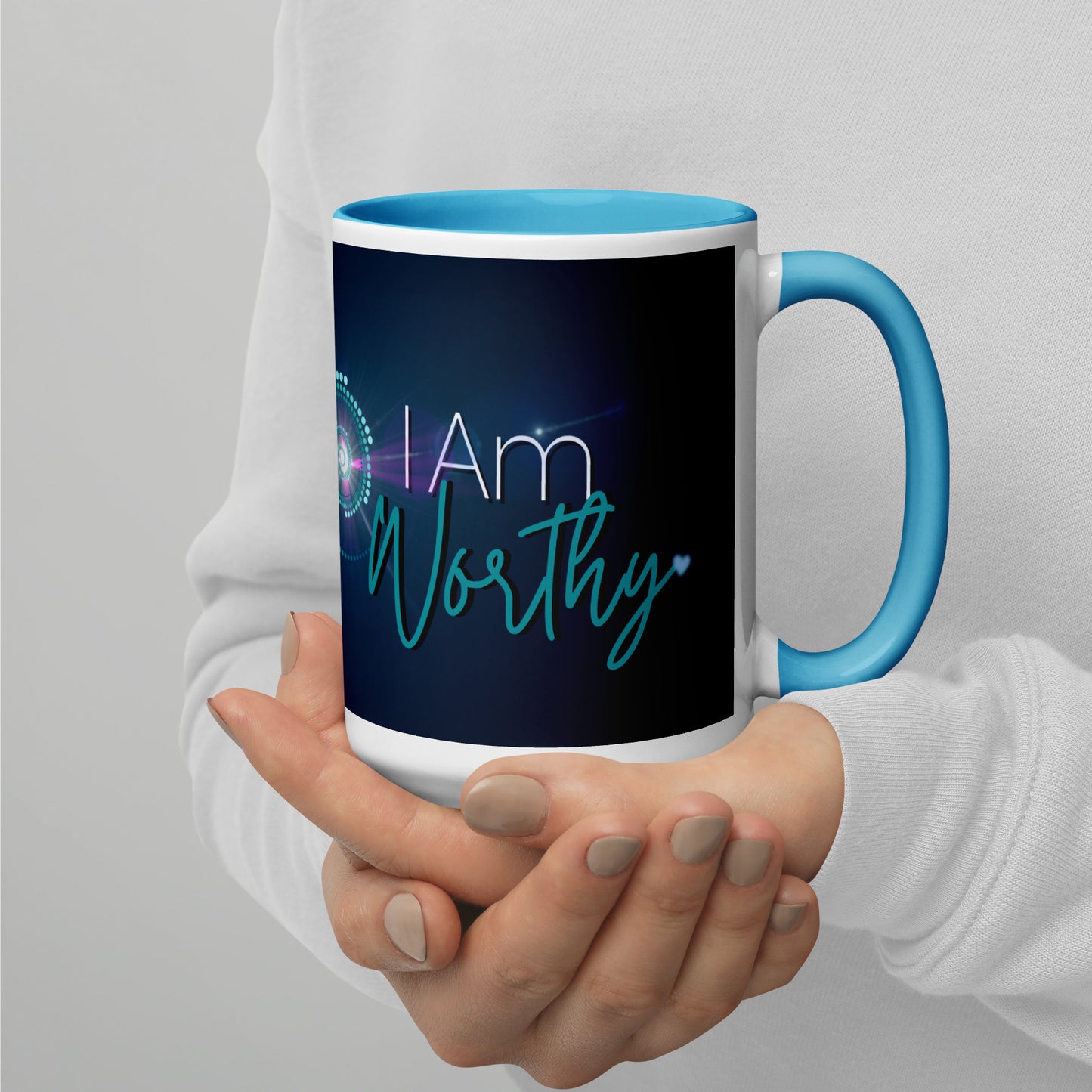 Mug with Color Inside ~ I Am Worthy