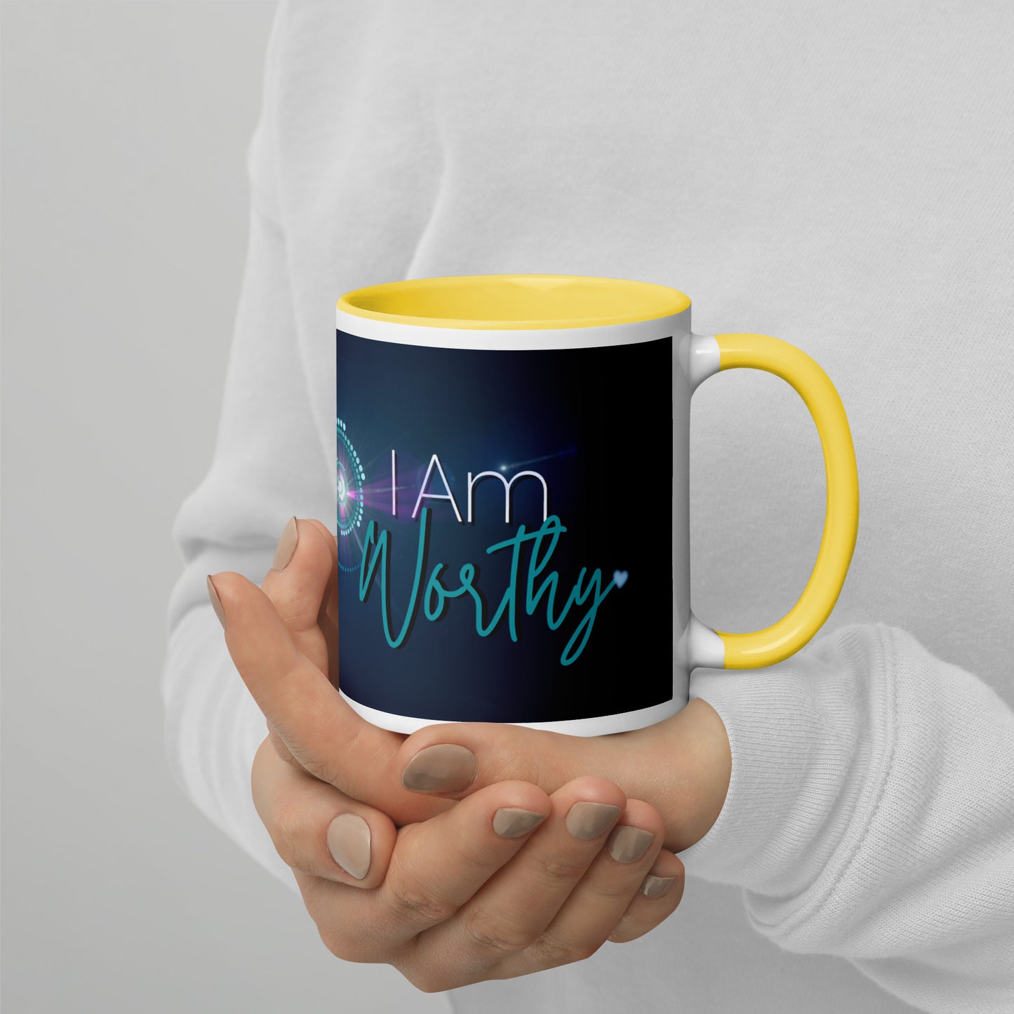 Mug with Color Inside ~ I Am Worthy